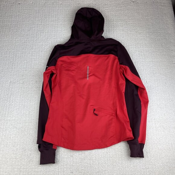 NIKE Running 546047 Dri-Fit Thermal Half Zip Red Hoodie Hooded Sweatshirt Sz M - Picture 14 of 16